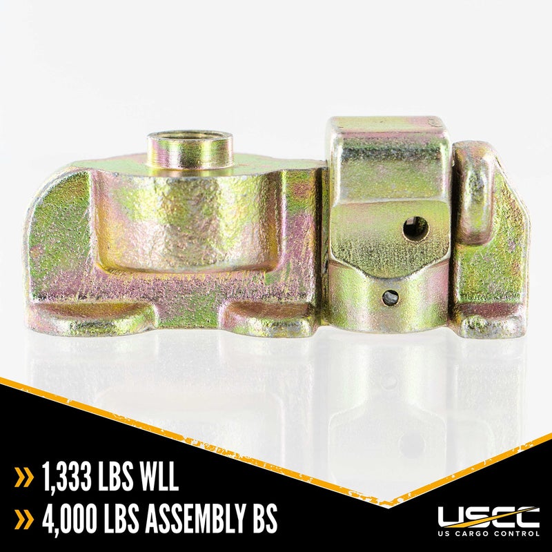 US Cargo Control L Track Double Stud Fitting with Bolt Thread, Use with L Track Rails in Your Truck Or Trailer to Create Instant Tie-Down Anchor Points, Working Load Limit of 1,333 Pounds, 10 Pack - Image 2